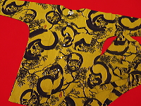 義若オリジナルの鯉口シャツ（ダボシャツ）　鳳凰と唐獅子
